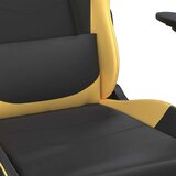  Gaming stol z oporo za noge črno in zlato umetno usnje, (20699103) | Shoptok.si