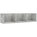 Maison Chic Stenska polica - Viseča Polica za CD plošče betonsko siva 75x18x18cm, (21794074) | Shoptok.si