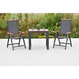 Gardenson VRTNI STOL akacija aluminij barve grafita, siva | Shoptok.si