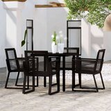  5-dijelni vrtni blagovaonski set crni | shoptok.hr