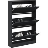 Ormarić za cipele crni 80x21x125,5 cm od konstruiranog drva | shoptok.hr
