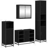  Set namještaja za kupaonicu 4 kom. Crni hrast Konstruirano drvo | shoptok.hr