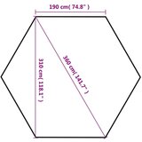  Heksagonalni Pop-Up Šator sa 6 Panela Krem Bijeli 3,6x3,1 m | shoptok.hr