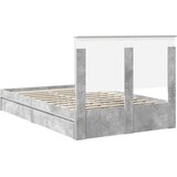  Postelja s shranjevanjem z vzglavjem Betonsko siva 135 x 190 cm, (5000106431) | Shoptok.si