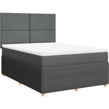  Okvir kreveta s oprugama i madrac svjetlosivi 160x200cm tkanina | shoptok.hr