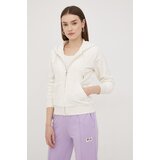 Juicy Couture Dukserica za žene, boja: bež, s kapuljačom, glatka | shoptok.hr