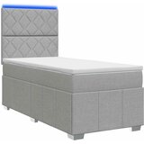  LED okvir za krevet s madracem Svjetlosiva 80 x 200 cm Tkanina | shoptok.hr