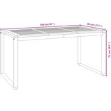  Vrtni stol s U-nogama 160 x 80 x 75 cm od masivnog drva bagrema | shoptok.hr