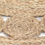  Pleteni tepih od jute 90 cm okrugli | shoptok.hr