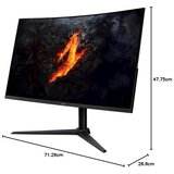 Acer monitor nitro XZ322QUV3bmiiphx 80,01 cm (31,5 ''), qhd va 1 ms 180 hz ukrivljen 1500R UM.JX0EE.306 Cene