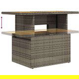  Vrtna garnitura - 9-dijelni set vrtnih sofa poliratan i bagrem s jastucima sivi - Siva sa spremištem 1 | shoptok.hr