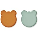 Liewood krožnik Marty Mr. Bear 2/1, silikon mustard, peppermint cene