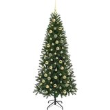 vidaXL Umestno božično drevo med 300 LED Zelena 210 cm PE in PVC | Shoptok.si