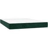  s oprugama i madracem tamnozeleni 140x200 cm baršunasti | shoptok.hr