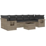  8-dijelni set vrtnih sofa od poliratana s jastucima svjetlosivi | shoptok.hr