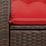 Vrtna sofa s jastucima za 2 osobe, smeđa, poliratan | shoptok.hr