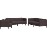  3-dijelni set sofa tamnosmeđi od tkanine | shoptok.hr