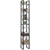 vidaXL Knjižna omara 6-nadstropna bela 40x30x210 cm iverna plošča, (20620586) | Shoptok.si