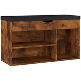  Klupa za cipele s jastukom boja hrasta 80 x 30 x 47 cm drvena | shoptok.hr