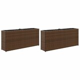  Vrtne sadilice s 2 posude 2 kom smeđe 90 x 20 x 40 cm poliratan | shoptok.hr