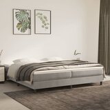  s oprugama i madracem svjetlosivi 200x200 cm baršunasti | shoptok.hr