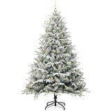 vidaXL Umjetna predsvetljena božićna jelka s kompletom kroglica Zelena | Shoptok.si