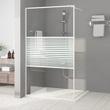 Pregrada za tuš bijela 115 x 195 cm s prozirnim staklom ESG | shoptok.hr