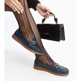Gemre Navy blue loafers with a buckle Anisah | Shoptok.si