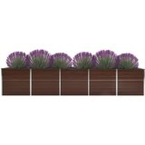 Furnova Visoka greda pocinkano jeklo 400x80x77 cm rjava, (21919839) | Shoptok.si