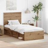  Okvir za krevet Umjetnička hrastovina 90 x 200 cm | shoptok.hr