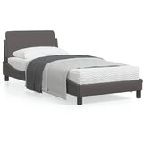 vidaXL Okvir za krevet s uzglavljem sivi 90x200 cm od umjetne kože | shoptok.hr
