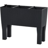  Povišena vrtna gredica antracit 60 x 25 x 46 cm PP ratan | Eponuda.ba