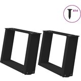 vidaXL noge kavne mizice u-oblika 2 kosa črna 40x(30-31)cm jeklo Cene