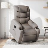 Maison Chic Električni naslanjač - Relax naslanjač s funkcijo vstajanja taupe blago, (22062300) | Shoptok.si