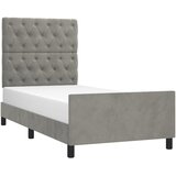  Okvir za krevet bez madraca svjetlosivi 80x200 cm baršunasti | shoptok.hr