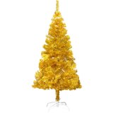 vidaXL Umetna novoletna jelka s stojalom zlata 150 cm PET | Shoptok.si