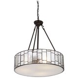 Premier Housewares Kovinska viseča svetilka s steklenim senčilom ø 46 cm Waldorf – | Shoptok.si
