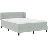 Krevet s opruga kutije Svjetlosiva 140 x 190 cm Baršun | Eponuda.com