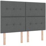 vidaXL Naslonjalo za glavo z gumbki temno sivo 140 cm Tkanina | Shoptok.si