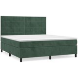  The Living Store Box spring postelja z vzmetnico temno zelena 180x200 cm žamet - Box Spring Postelja, (21454284) | Shoptok.si