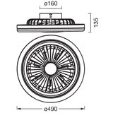 Osram LED prigušiva svetiljka sa ventilatorom SOLANO LED/26W/230V 3000/4000/6500K + daljinski upravljač | Eponuda.com