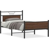  Posteljni okvir brez vzmetnice hrast 100x190 cm inženirski les, (21829160) | Shoptok.si