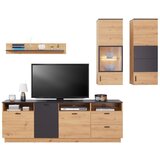 Mömax tv-element tonale, temno siva, barva hrasta | Shoptok.si