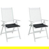 vidaXL Jastuci za vrtne stolice 2 kom crni 50x50x3 cm tkanina Oxford | shoptok.hr