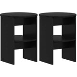  Pomoćni ormarić 2 pcs Crna Ø40 x 50 cm Konstrukcijsko drvo | shoptok.hr