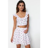 Trendyol Cherry Patterned Frill Detailed Bottom Top Set | Shoptok.si