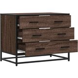 vidaXL Omarica s predali črna 70x41x56 cm konstruiran les | Shoptok.si