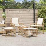  Set vanjskog namještaja 5 pcs Prirodna i krema bijela | Eponuda.com
