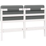 Tapecirani uzglavlje s uzglavljem Bijela i svijetlo siva 150 cm | shoptok.hr