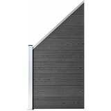  Set panela za ogradu WPC 1311 x (105 - 186) cm crni | Eponuda.com